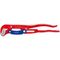 S-shaped pipe wrench with quick setting - red powder-coated type 83 60